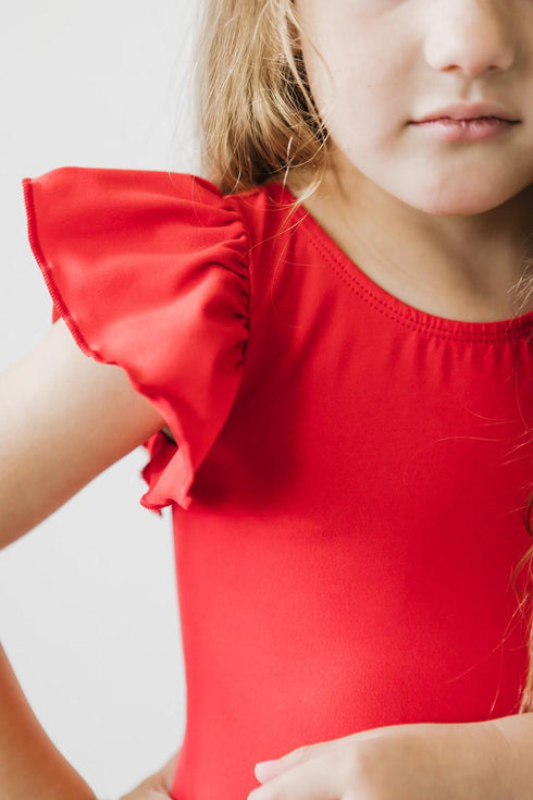 red-s-s-flutter-sleeve-leotard Mila &  Rose - Sophia's Style--12-24M--2